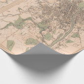 Old Scotland West Coast & Cities Map (1872) Cadeaupapier (Hoek)