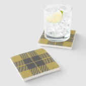 Old Scots Tavern Clan Barclay Yellow Tartan Stenen Onderzetter (Zijkant)