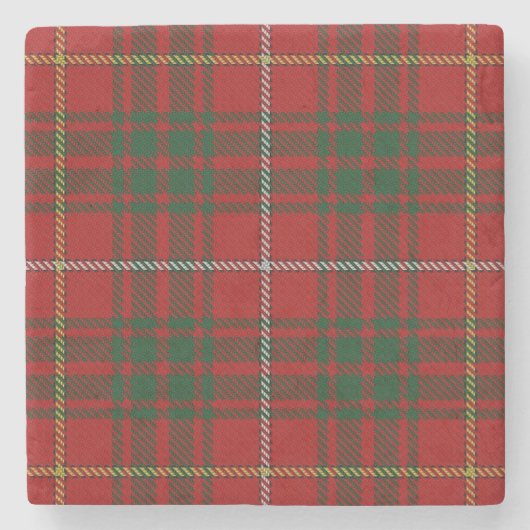 Old Scots Tavern Clan Bruce Tartan Stenen Onderzetter (Voorkant)