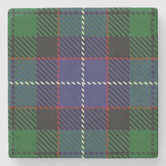 Old Scots Tavern Clan Galbraith Tartan Stenen Onderzetter (Voorkant)