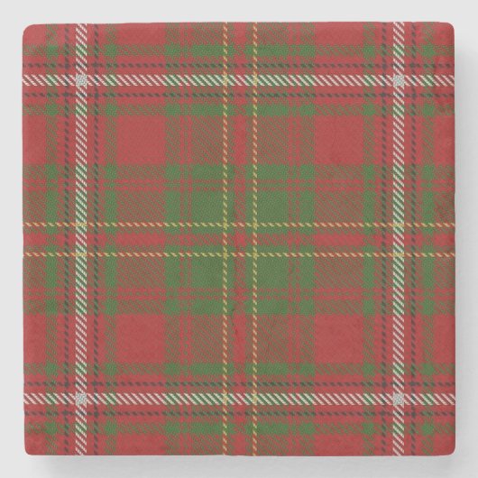 Old Scots Tavern Clan Hay Tartan Stenen Onderzetter (Voorkant)