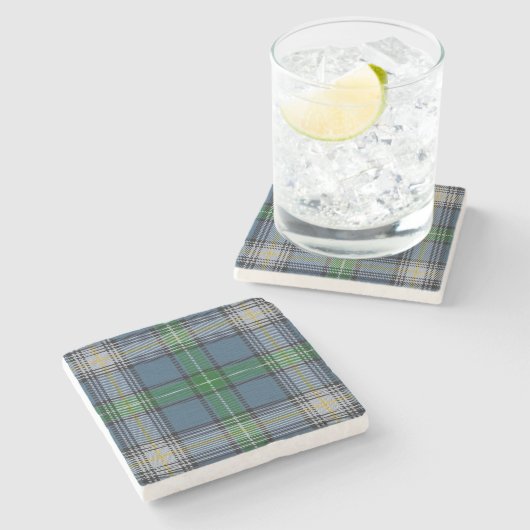 Old Scots Tavern Clan MacDowall McDowell Tartan Stenen Onderzetter (Zijkant)