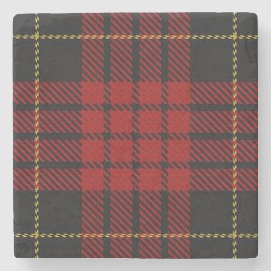Old Scots Tavern Clan MacQueen Tartan Stenen Onderzetter (Voorkant)
