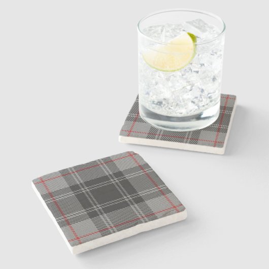 Old Scots Tavern Clan Moffat Tartan Stenen Onderzetter (Zijkant)