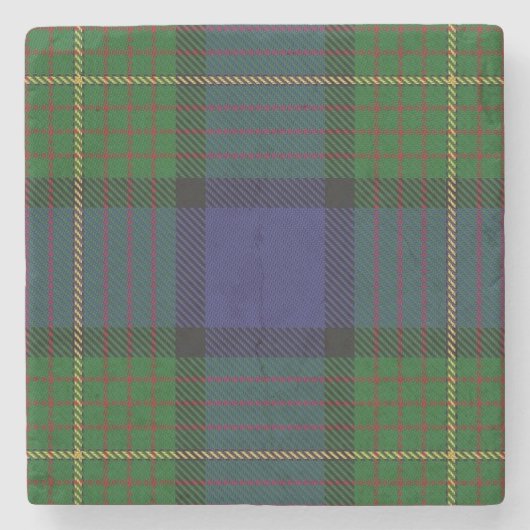 Old Scots Tavern Clan Muir Tartan Stenen Onderzetter (Voorkant)