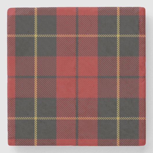 Old Scots Tavern Clan Wallace Tartan Stenen Onderzetter (Voorkant)