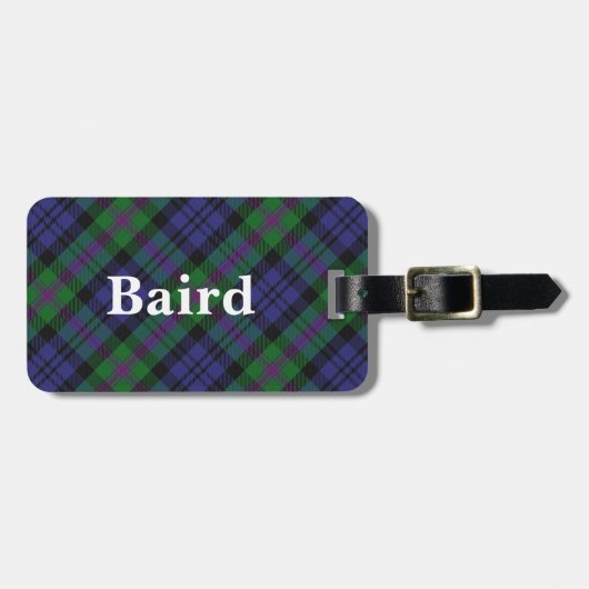Old Scotsman Clan Baird Tartan Bagagelabel (Voorkant horizontaal)