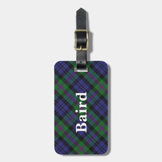Old Scotsman Clan Baird Tartan Bagagelabel (Voorkant verticaal)