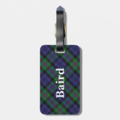 Old Scotsman Clan Baird Tartan Bagagelabel (Achterkant verticaal)