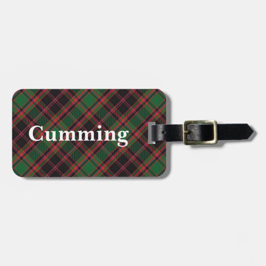 Old Scotsman Clan Cumming Tartan Bagagelabel (Voorkant horizontaal)