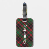 Old Scotsman Clan Cumming Tartan Bagagelabel (Achterkant verticaal)