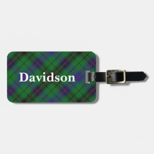 Old Scotsman Clan Davidson Tartan Bagagelabel