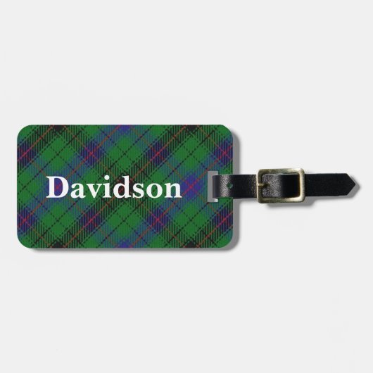 Old Scotsman Clan Davidson Tartan Bagagelabel (Voorkant horizontaal)
