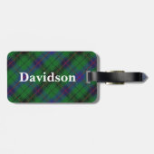 Old Scotsman Clan Davidson Tartan Bagagelabel (Achterkant horizontaal)