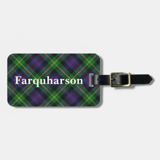Old Scotsman Clan Farquharson Tartan Bagagelabel (Voorkant horizontaal)