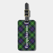 Old Scotsman Clan Farquharson Tartan Bagagelabel (Voorkant verticaal)