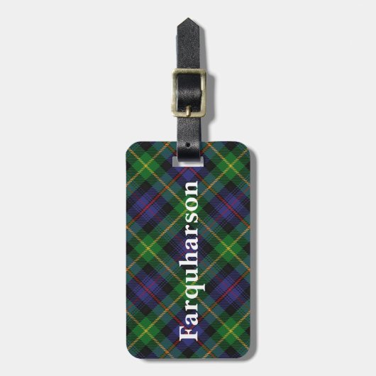 Old Scotsman Clan Farquharson Tartan Bagagelabel (Voorkant verticaal)