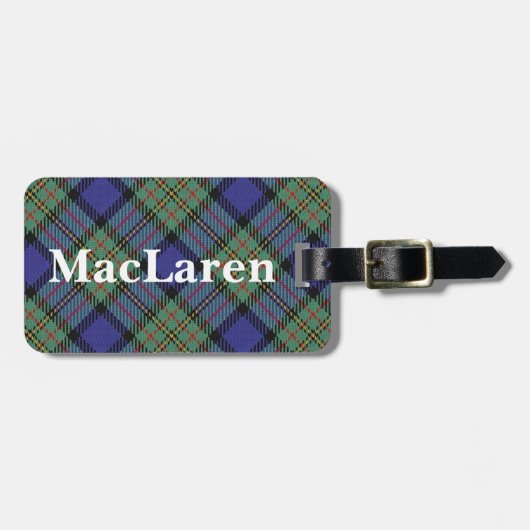 Old Scotsman Clan MacLaren Tartan Bagagelabel (Voorkant horizontaal)