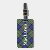 Old Scotsman Clan MacLaren Tartan Bagagelabel (Voorkant verticaal)