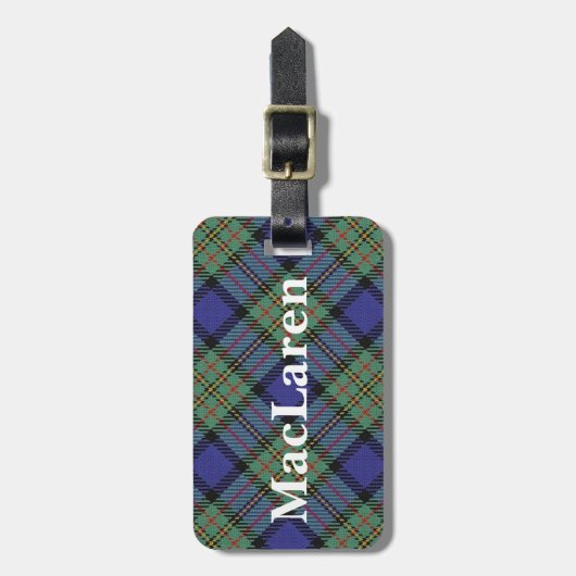 Old Scotsman Clan MacLaren Tartan Bagagelabel (Voorkant verticaal)