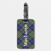 Old Scotsman Clan MacLaren Tartan Bagagelabel (Achterkant verticaal)