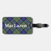 Old Scotsman Clan MacLaren Tartan Bagagelabel (Achterkant horizontaal)