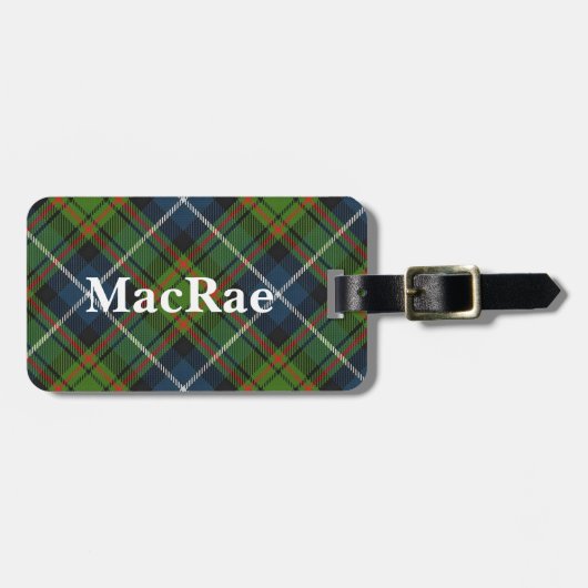 Old Scotsman Clan MacRae Tartan Bagagelabel (Voorkant horizontaal)