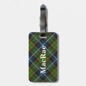 Old Scotsman Clan MacRae Tartan Bagagelabel (Achterkant verticaal)