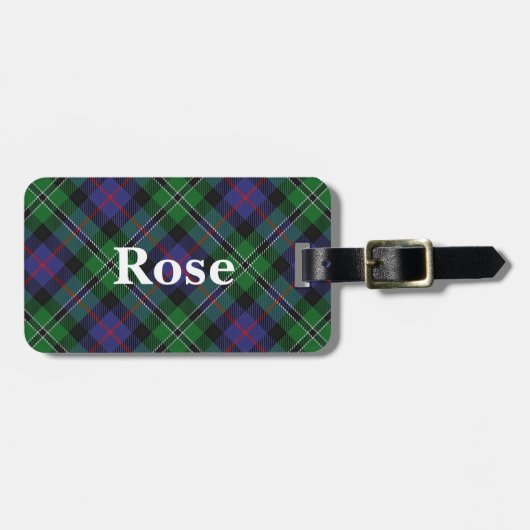 Old Scotsman Clan Roos Tartan Bagagelabel (Voorkant horizontaal)