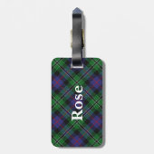 Old Scotsman Clan Roos Tartan Bagagelabel (Achterkant verticaal)
