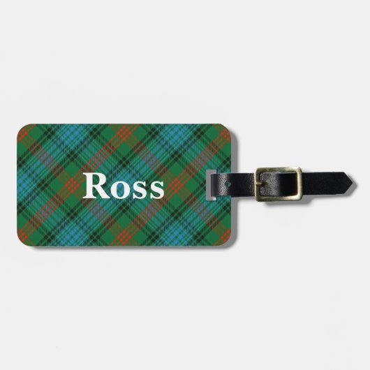 Old Scotsman Clan Ross Tartan Bagagelabel (Voorkant horizontaal)