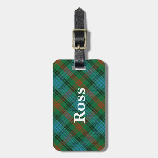 Old Scotsman Clan Ross Tartan Bagagelabel (Voorkant verticaal)