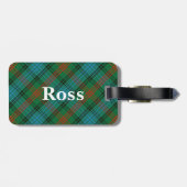 Old Scotsman Clan Ross Tartan Bagagelabel (Achterkant horizontaal)
