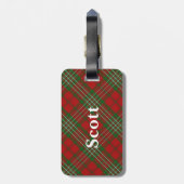 Old Scotsman Clan Scott Tartan Bagagelabel (Achterkant verticaal)