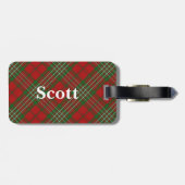 Old Scotsman Clan Scott Tartan Bagagelabel (Achterkant horizontaal)