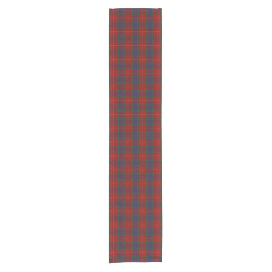 Old Scottish Clan Fraser Tartan Pset Korte Tafelloper (Voorkant)