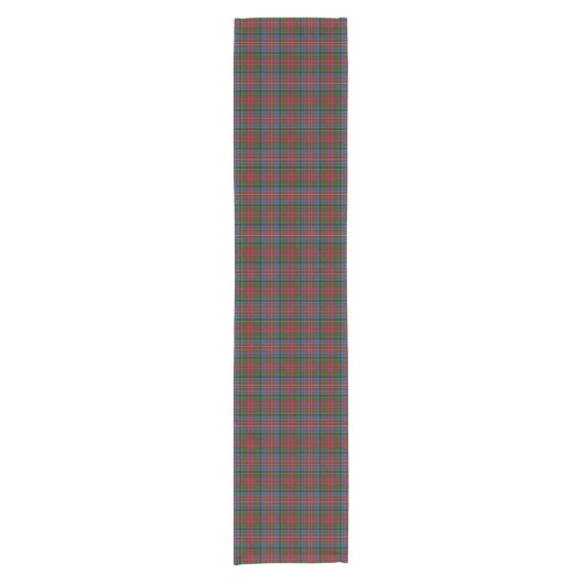 Old Scottish Clan Kidd Red Green Blue Tartan Korte Tafelloper (Voorkant)