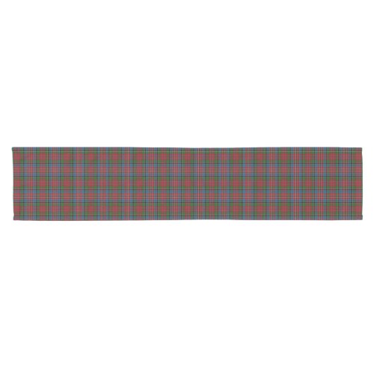 Old Scottish Clan Kidd Red Green Blue Tartan Korte Tafelloper (Horizontaal)