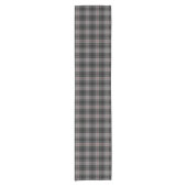 Old Scottish Clan Moffat Grey Black Tartan Korte Tafelloper (Voorkant)