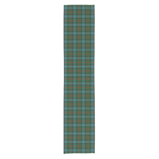 Old Scottish Clan Ross Hunting Tartan Pset Korte Tafelloper (Voorkant)