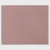 Old Script Gold Mauve Lila Blush Pink Royal Paris Cadeaupapier (Vlak)