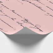 Old Script Paris Mauve Lila Blush Pink Royal Cadeaupapier (Hoek)