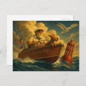 Old Sea Dogs: a sailor and his trusty canine  Briefkaart (Voorkant / Achterkant)