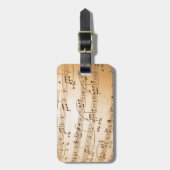 Old Sheet Music Bagagelabel (Voorkant verticaal)