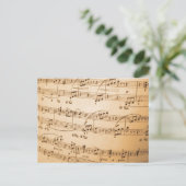Old Sheet Music Briefkaart (Staand voorkant)