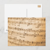 Old Sheet Music Briefkaart (Voorkant / Achterkant)
