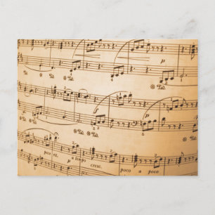 Old Sheet Music Briefkaart