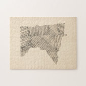 Old Sheet Music Map van Minnesota Legpuzzel (Horizontaal)