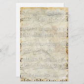  "Old Sheet Music Parchment Stationery" Briefpapier (Voorkant / Achterkant)
