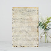  "Old Sheet Music Parchment Stationery" Briefpapier (Staand voorkant)